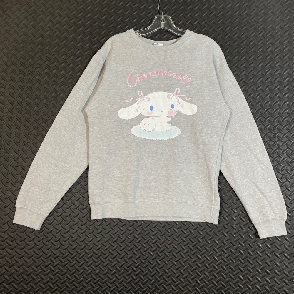 Cinnamoroll Gray Crewneck Sweatshirt‎ Delta Fleece Adult Small S Anime Kawaii